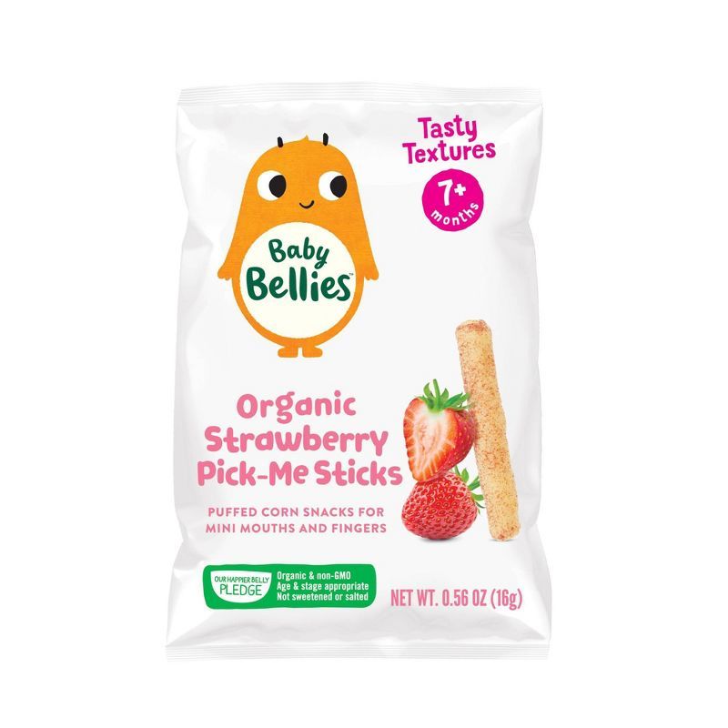Little Bellies Organic Strawberry Pick-Me Sticks Baby Snacks - 0.56oz | Target