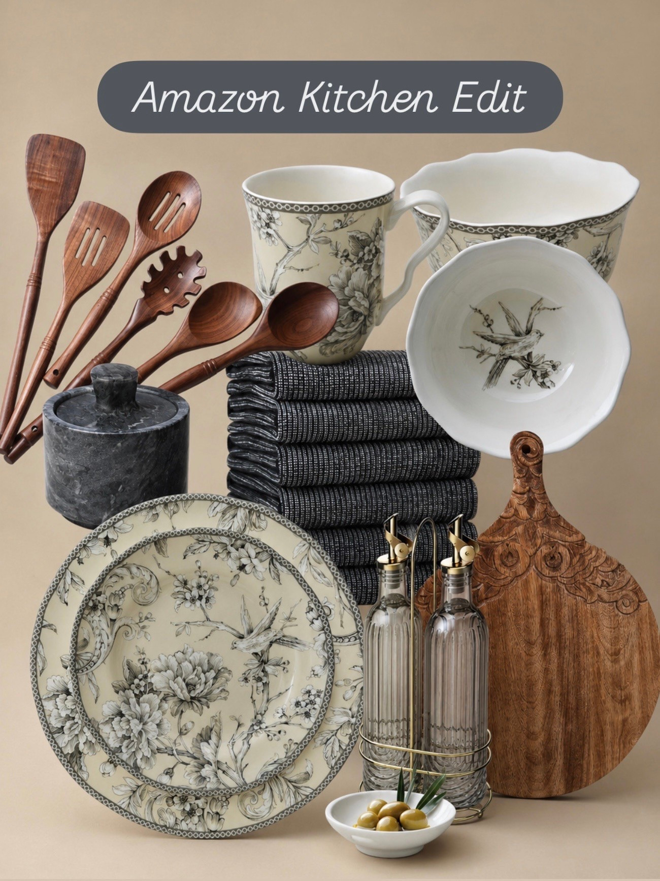 Neutral Amazon Kitchen Edit Finds

A few timeless Amazon kitchen finds that instantly make a space feel warm, elevated, and collected 🤍 From the beautiful floral dinnerware to the rich wood utensils and textured kitchen towels, these pieces are functional + beautiful for everyday styling.

Follow @farmtotablecreations on Instagram for more cozy home inspiration and curated finds.

#amazonkitchen #kitchenfinds #woodkitchendecor #kitchentowels #servingboard

#LTKHome #LTKSaleAlert