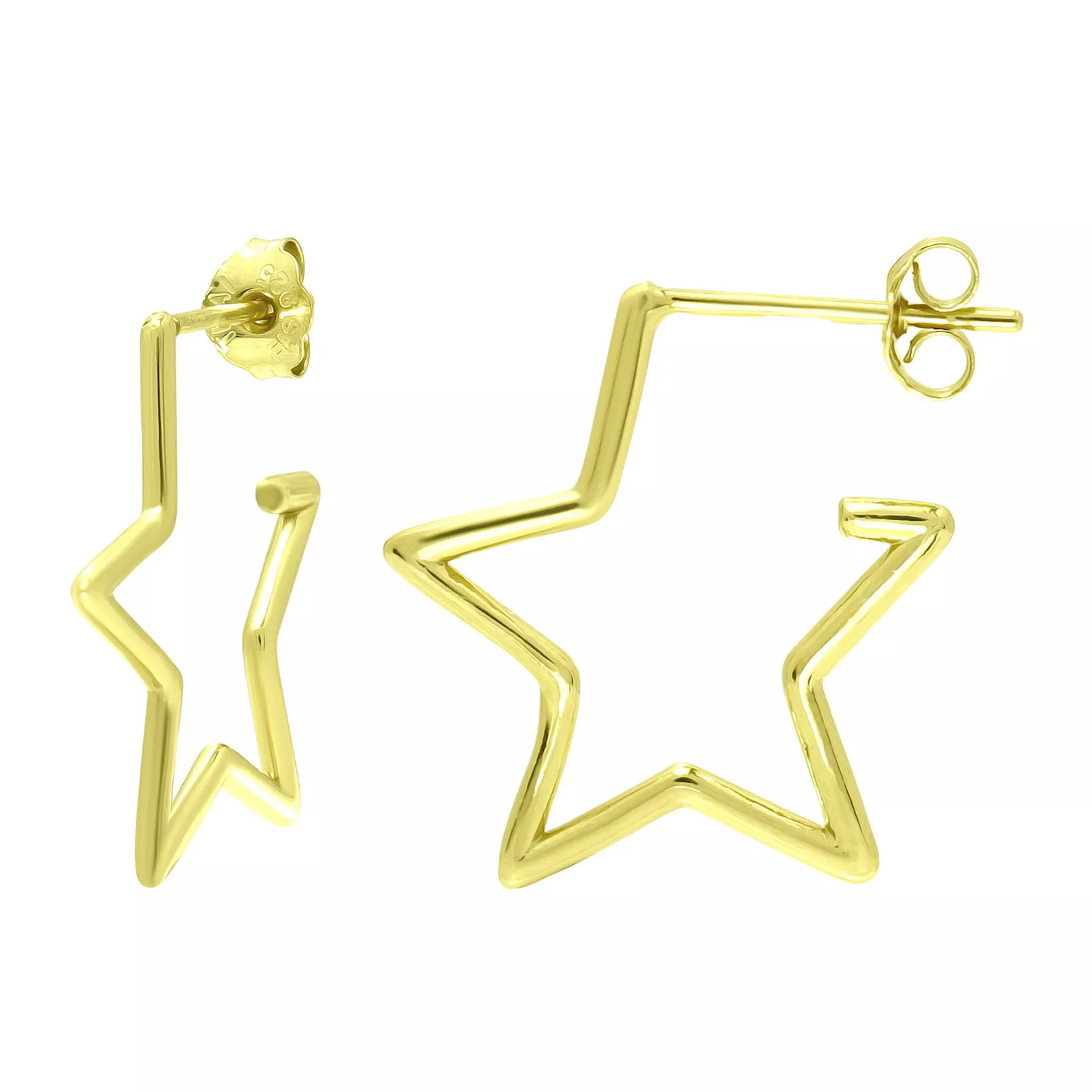 Aleure Precioso Sterling Silver Star Shaped Hoop Earrings | Kohl's