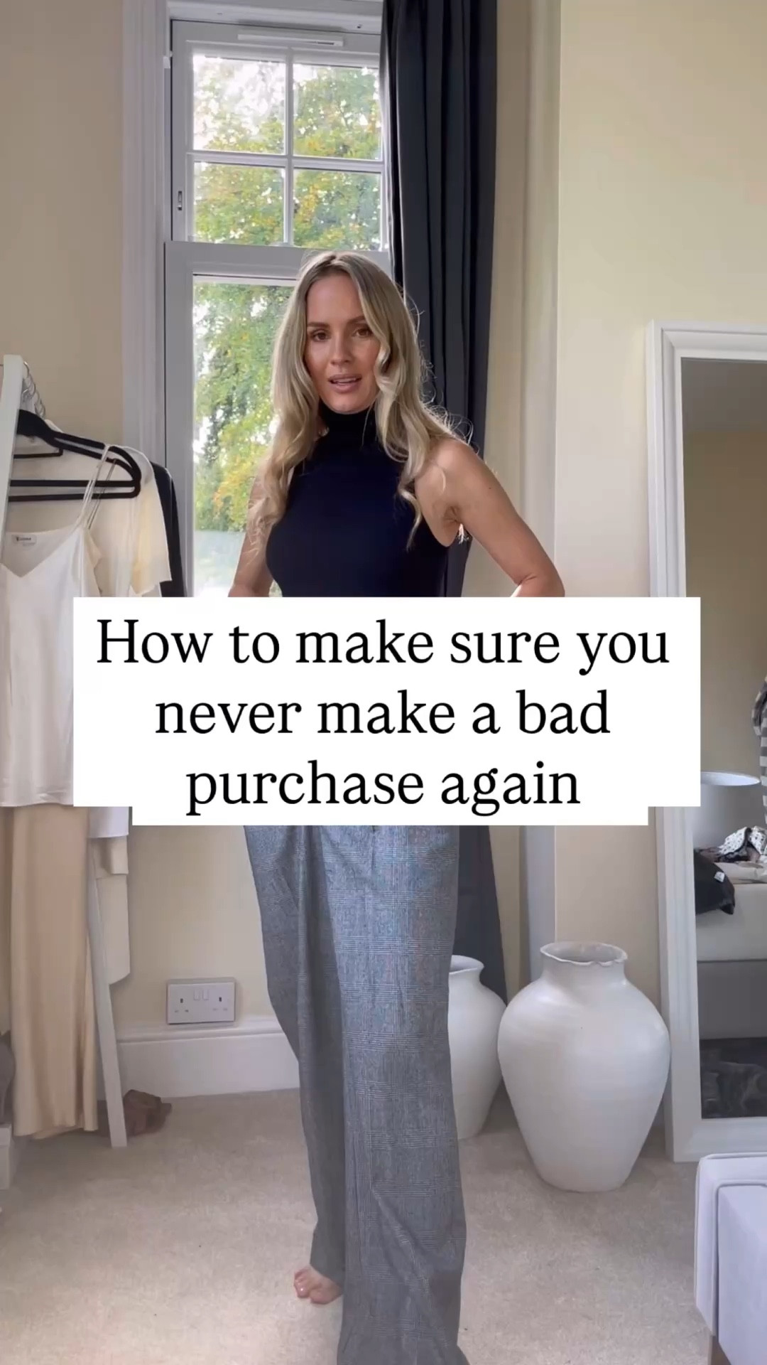 How to never make a bad purchase again 👏🏻

Every time you are about to buy something new for your wardrobe, ask yourself these 7 questions -

1. Can I afford it? - No piece of clothing, shoes or bag is worth getting into debt for 

2. Do I need it? - want and need are different things, learn to know the difference 

3. Do I love it? - never settle for things you only like when there are items you would love out there.

4. Would I wear it for at least 5 years? - is it timeless enough or is it a trend that will pass? 

5. Will the quality allow it to last for 5 years? - think about Price per wear and always get the highest possible quality for your money.

6. Can you find it cheaper somewhere else? - pre loved, discount codes and sales are great ways to get better for our budget. 

7. Can you match it in at least 3 outfits with items you already own in your wardrobe? - if not, return it!! 

I use these questions whenever I buy anything for my wardrobe. I hope you found this useful. ❤️

🤍You can find the items I’m wearing in my link in bio, or just comment “link” and I will DM the links to you 🤍

And if you want to stop wasting money on clothes you don’t wear, start with the 7-Day Wardrobe Reset. Just comment “reset” and I will send you a dm. (Use the code “FIRST40” for 40% off)

#tessmontgomery #wardrobeexpert #clevershopper #fashiontips #quietluxury

#LTKOver40 #LTKSeasonal #LTKootd