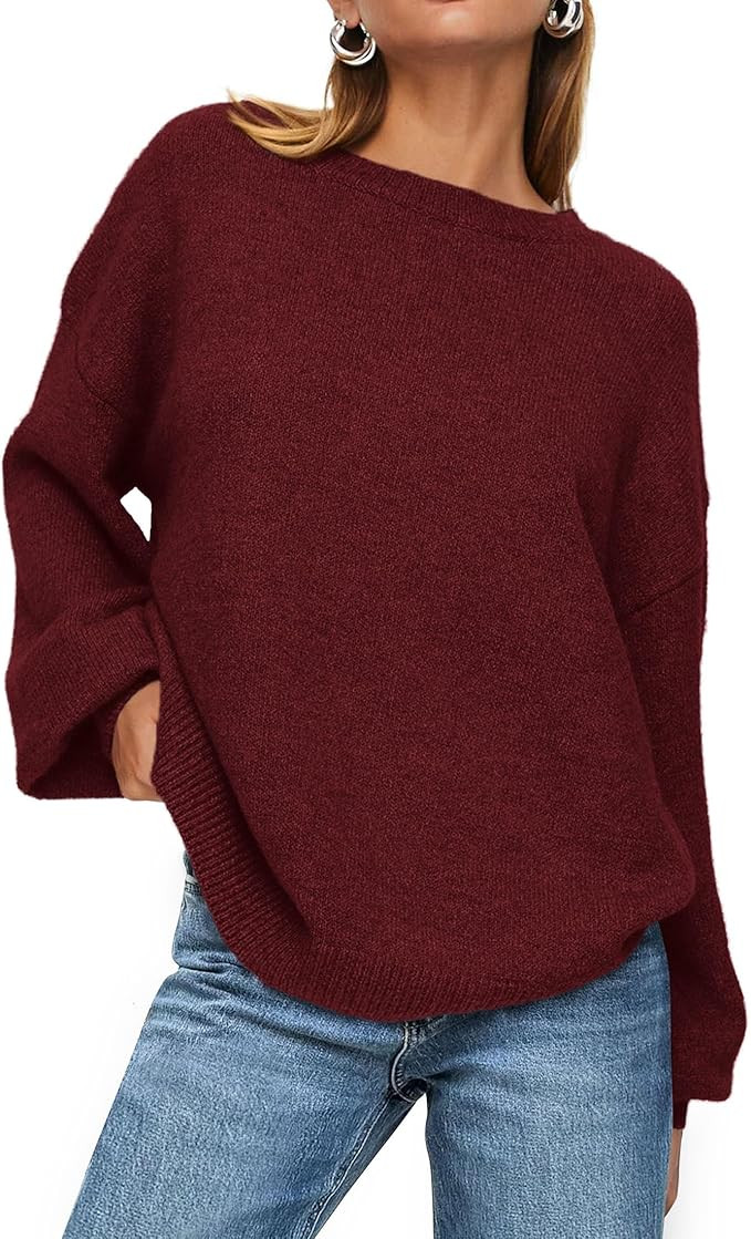 PRETTYGARDEN Women's Winter Sweaters Casual Crew Neck Long Sleeve Pullover Ribbed Knit Loose Fit ... | Amazon (US)