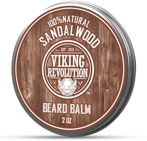 Viking Revolution Sandalwood Beard Balm - Beard Butter with Argan Oil, Beard Softener for Men wit... | Amazon (US)
