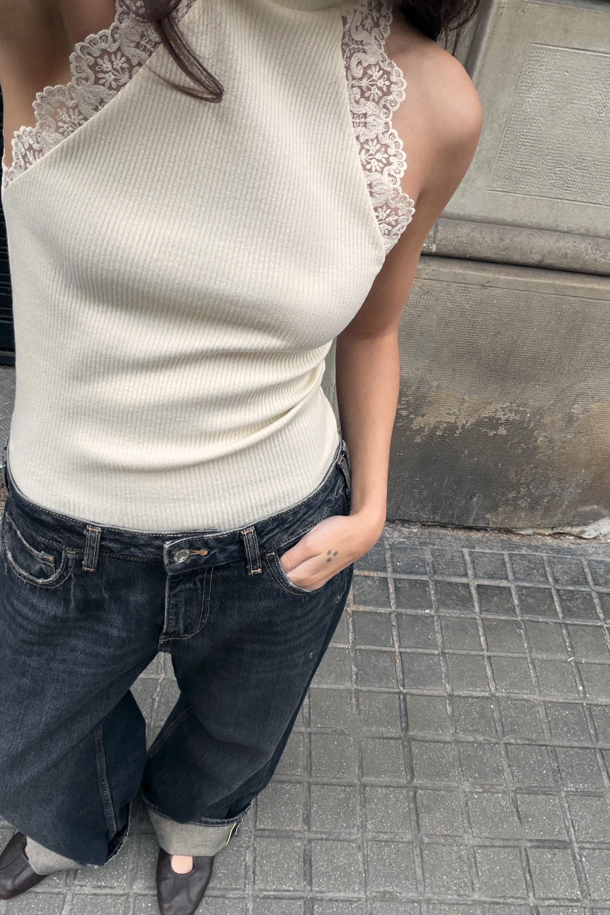 LACE RIB TOP | Zara US