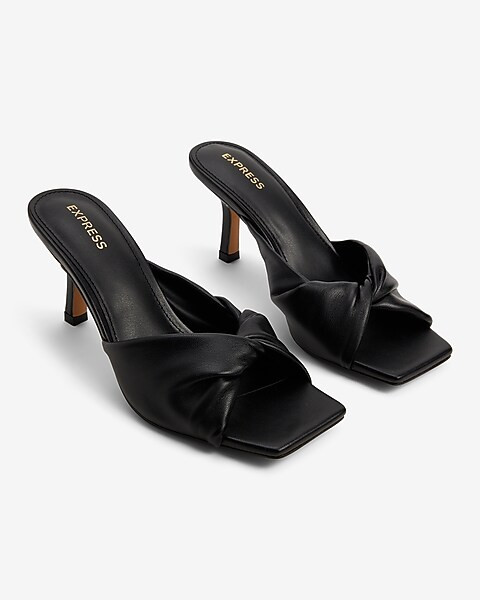 Twist Strap Mule Sandals | Express