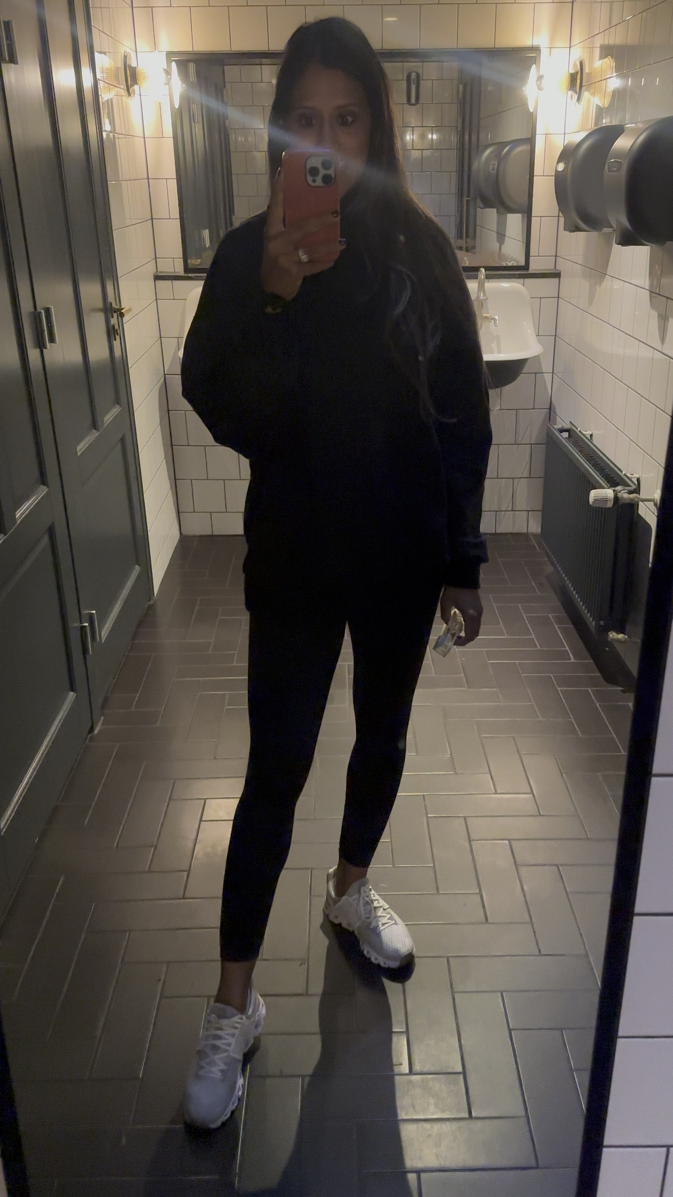 Triple black for a travel day back home, love this accolade crew neck so comfortable and I have the large which gives it that over sized look. Paired with my favorite Spanx leggings and On cloud shoes.  

#LTKActive #LTKTravel #LTKStyleTip