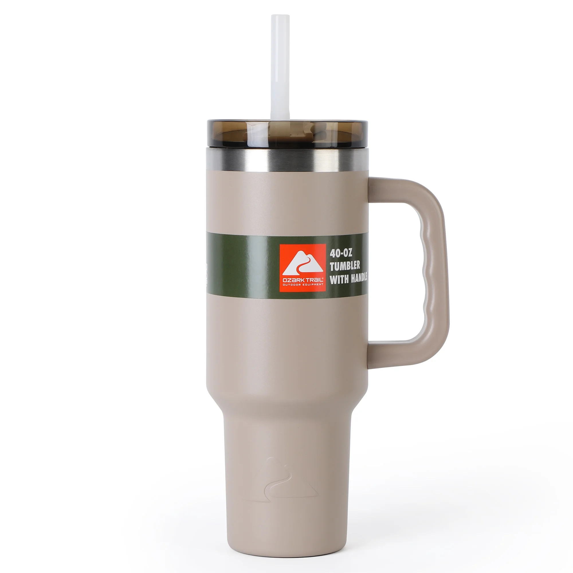 Ozark Trail 40 oz Insulated Stainless Steel Tumbler With Handle,Tan | Walmart (US)