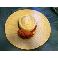 Wide Brim Hat, Straw Beach Sun Designer Raffia Shade Gardening Natural Hiking Hat | Etsy (US)