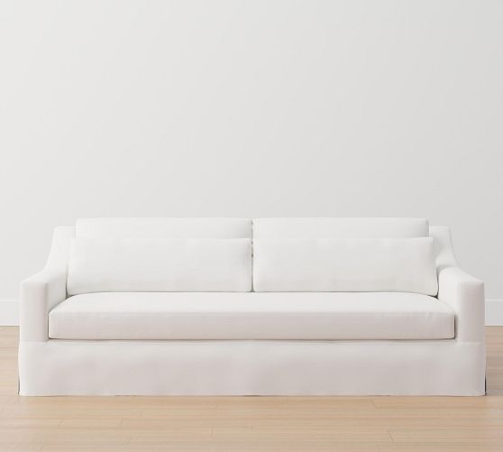 York Slope Arm Deep Seat Slipcovered Sofa (60" - 108") | Pottery Barn (US)