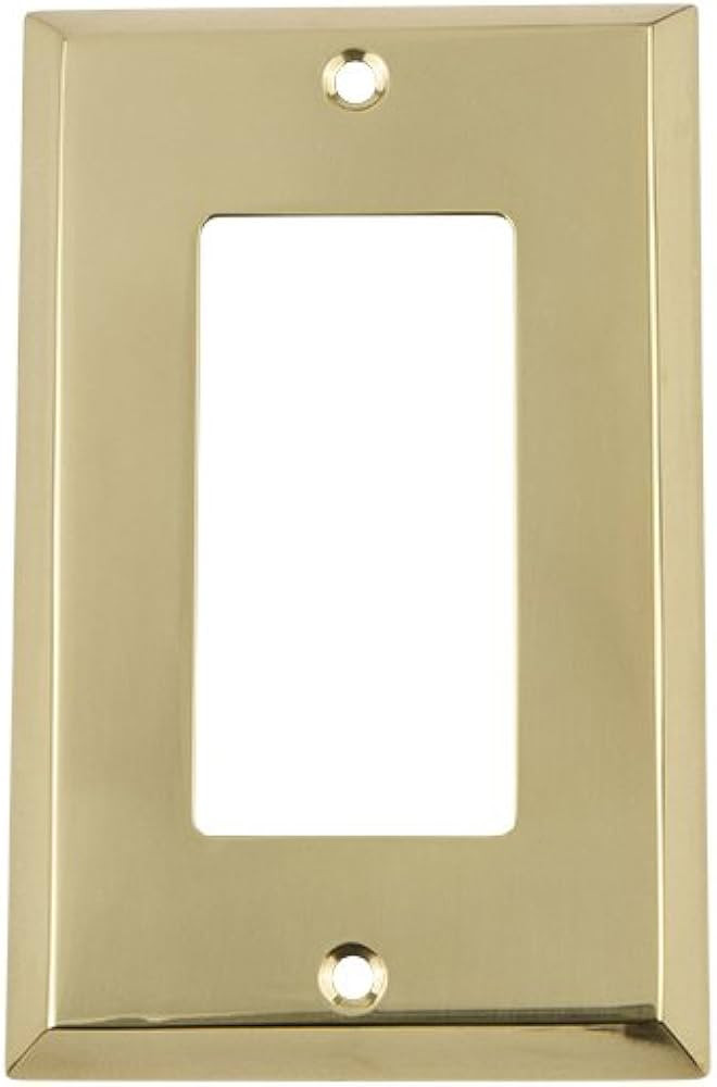Nostalgic Warehouse 720061 New York Switch Plate with Single Rocker, Unlacquered Brass | Amazon (US)