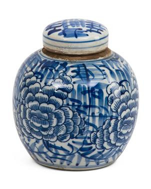 6x6.5 Porcelain Mini Blooming Flower Jar With Lid | TJ Maxx