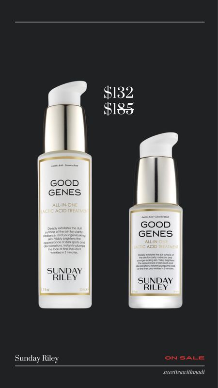 Sunday Riley is on sale! This is such a great deal!

Sunday Riley, skincare on sale, beauty deal, good genes skincare, sweetteawithmadi, Madi messer 

#LTKbeauty #LTKsalealert