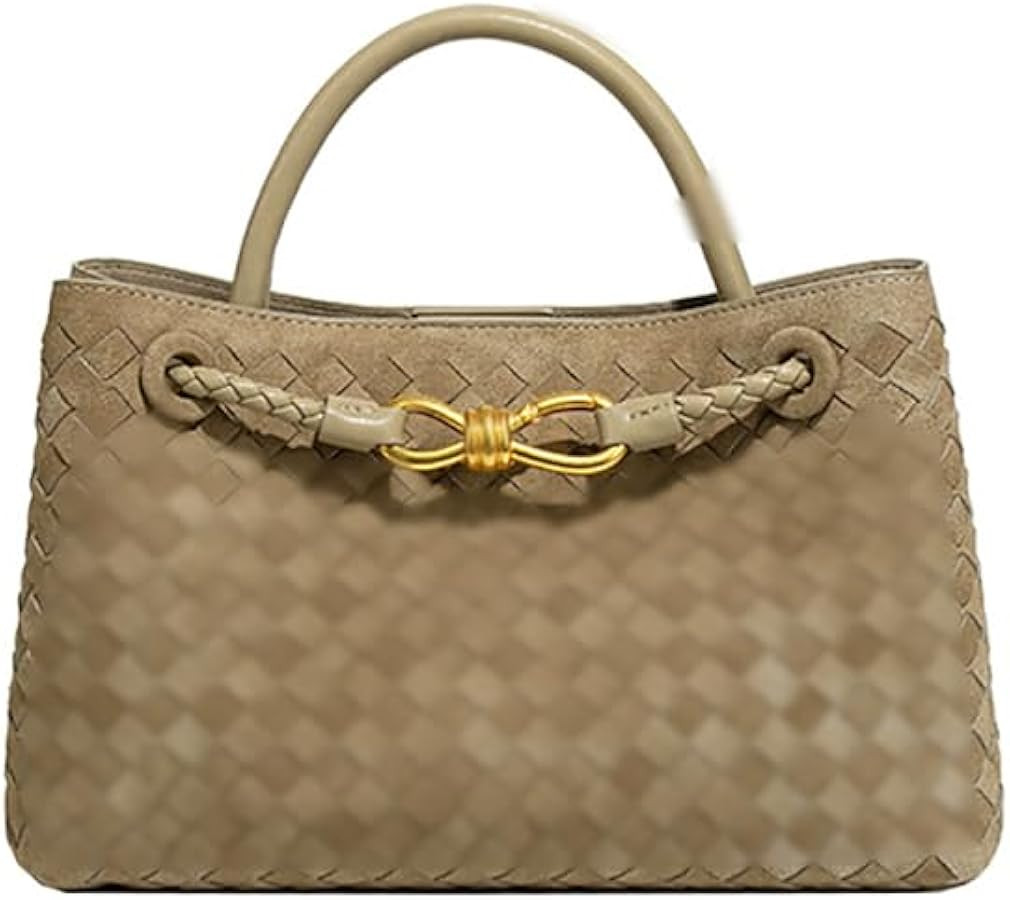 Suede Woven Tote Bag for Women PU Leather Crossbody Bag Shoulder Bag Casual Handbag Satchel for W... | Amazon (US)