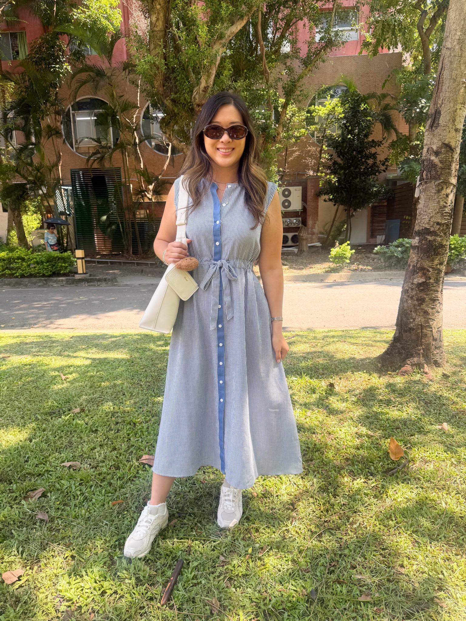 Target Dress: Small
Macy’s Bag
New Balance Sneakers