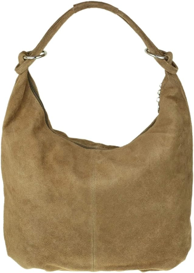 Womens Hobo Italian Suede Genuine Leather Shoulder Bag | Amazon (US)