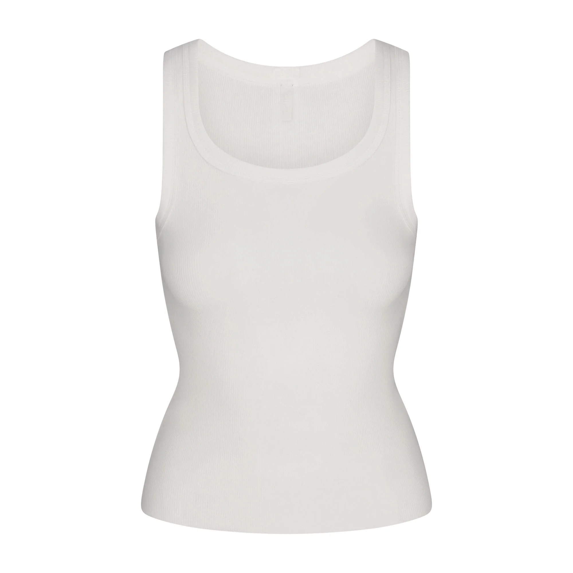 COTTON RIB SCOOP NECK TANK | MARBLE | SKIMS | SKIMS (US)