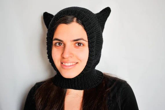 She-cat Adult Cat-style Wool Balaclava | Etsy | Etsy (US)