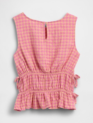 Kids Linen-Blend Bow Top | Gap Factory