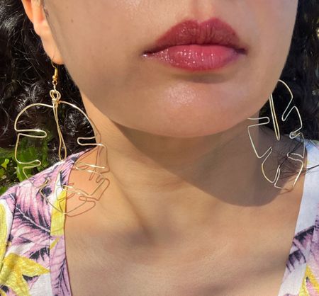 On a scale of 1-10 how strong is your accessories game? 

These earrings got a lot of compliments on vacay!

For extra wow I wore the monsterra earrings with a leaf print tank. When you double up it really packs a punch.

Especially on vacation when dressing is fairly easy and simple, accessories really elevate the look.

These stunning and light weight earrings were handmade by a friend. But linking similar for you.

#LTKstyletip #LTKunder50 #LTKFind