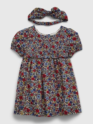 Baby Smocked Floral Dress Set | Gap (US)