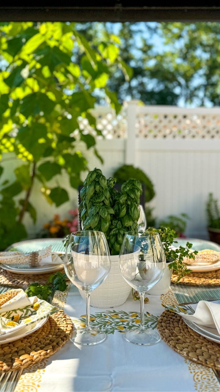 Dining al fresco featuring these beautiful linens from @nirvella.home | They are the perfect design for my Sicilian heart 💛

Right now, Nirvella Home is participating in the Amazon Prime sale, so grab yours today at the link in my bio and story highlight! 

#Dining #DiningAlFresco #Summertime #Summer #NirvellaHome #Linens #FYP #Discover #Reels #Explore #Home #HomeDesign #Outdoor #Tablescape #OutdoorTablescape #TableSetting #Amazon #PrimeDay #PrimeDeals