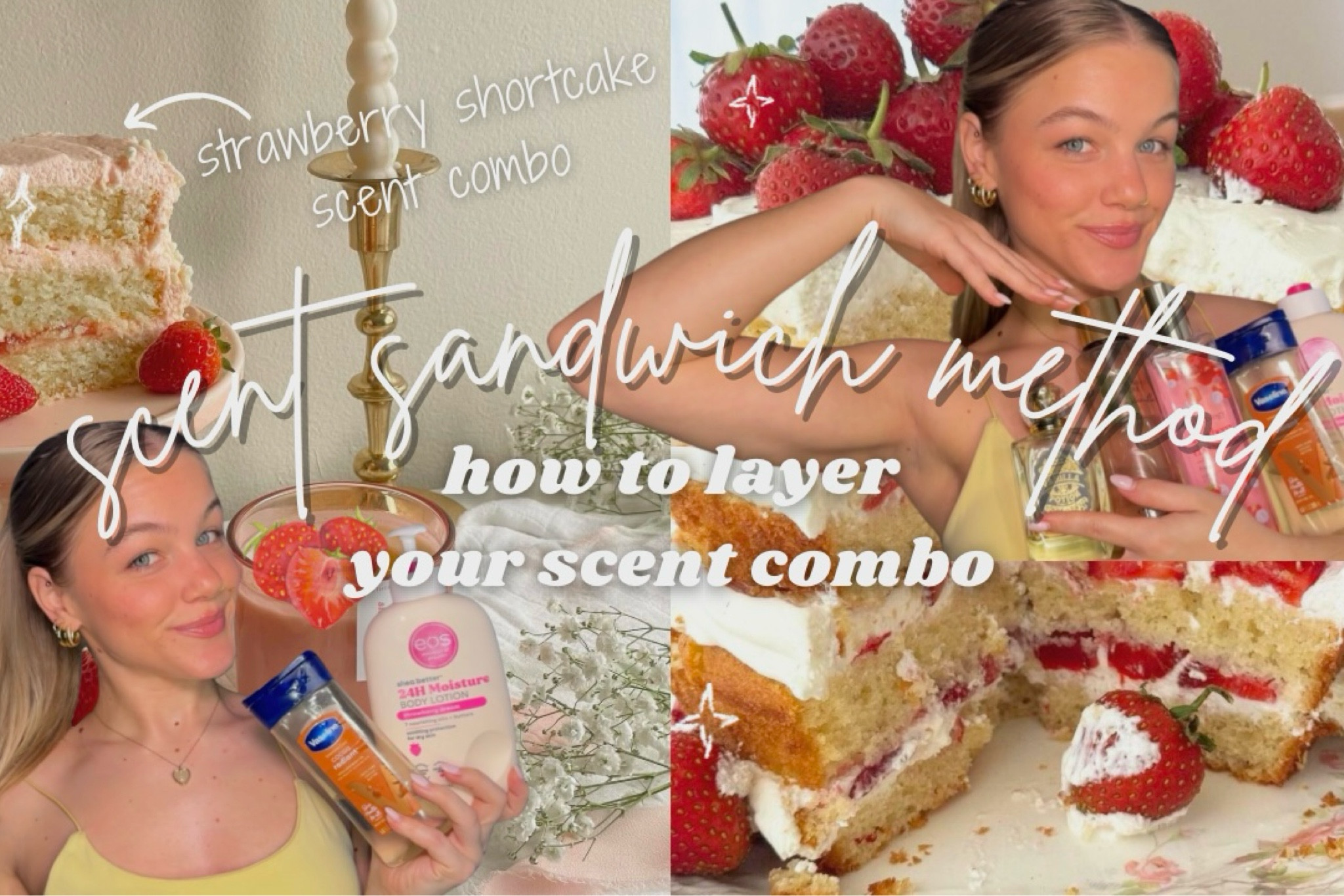 all body care products used to achieve soft, glowy skin & a strawberry shortcake / strawberry vanilla scent combo

#LTKBeauty #LTKFindsUnder50 #LTKSeasonal