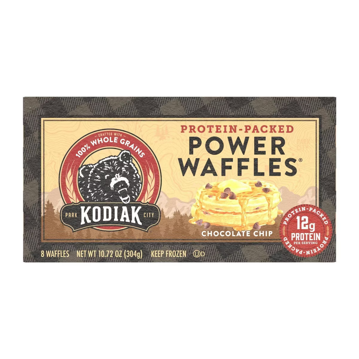 Kodiak Protein-Packed Power Waffles Chocolate Chip Frozen Waffles - 8ct | Target