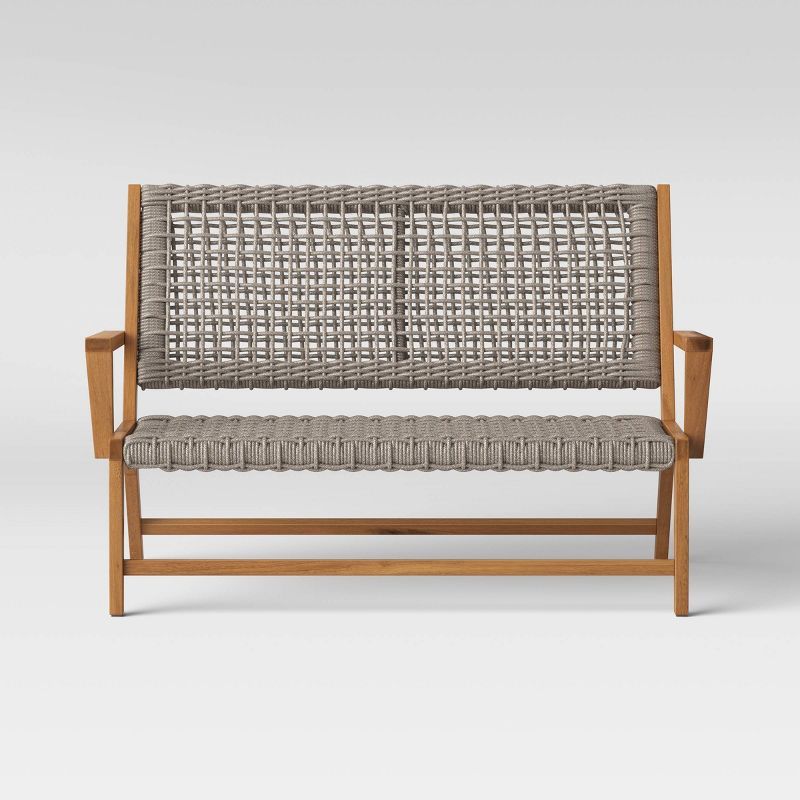 Lena Wood & Rope Patio Loveseat - Gray - Project 62™ | Target