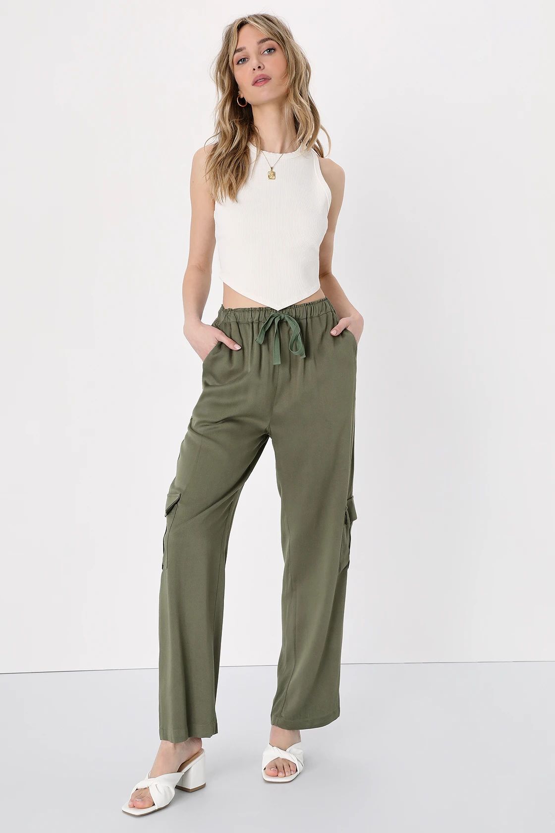 Casually Modern Olive Green Straight Leg Cargo Pants | Lulus (US)