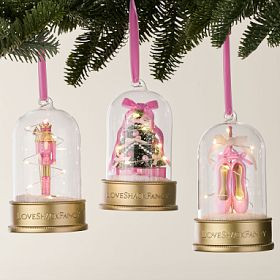 LoveShackFancy Light-Up Nutcracker Cloche Ornament | Pottery Barn Teen