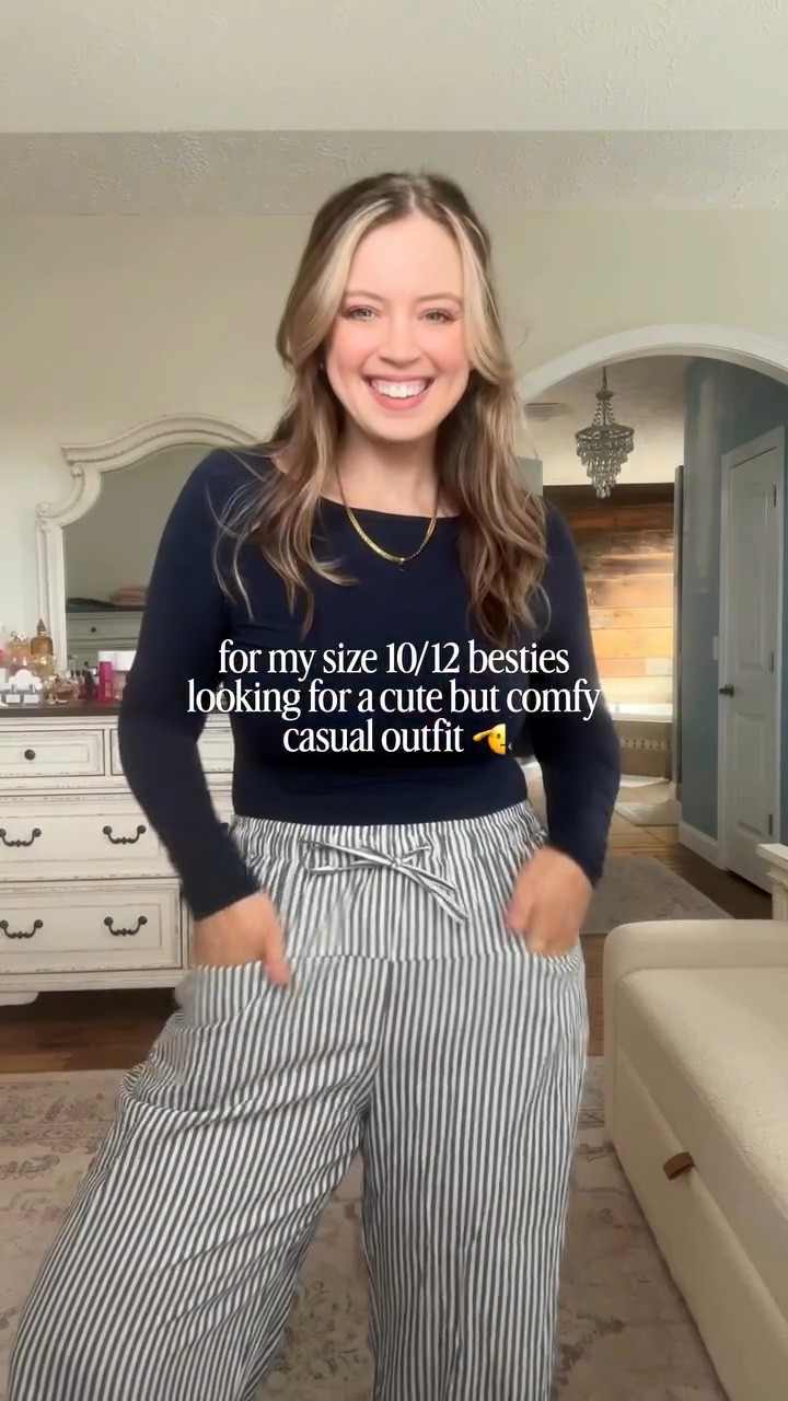 Comment NEED to shop this cute but comfy outfit all from Amazon! 🙌🏻✨🩷 Love how comfortable this is, but still dressy casual enough to wear out! 🤩 

Follow @maciejade for more cute but comfy midsize outfits! 

Midsize style | midsize outfits | size 10 | size 12 | easy outfit ideas | comfy but cute | casual style | amazon fashion
