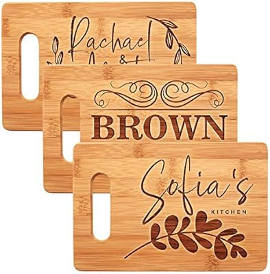 Personalized Cutting Board, 11 Designs, 9x6, Bamboo Cutting Board - Wedding Gifts for the Couples... | Amazon (US)