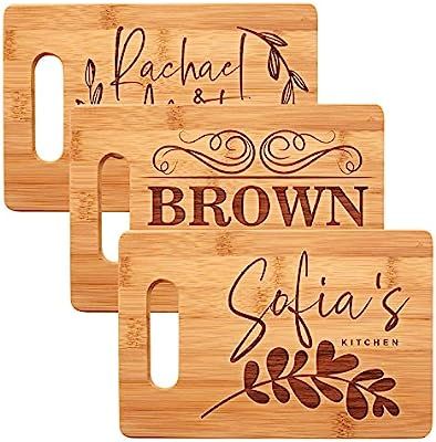 Personalized Cutting Board, 11 Designs, 9x6, Bamboo Cutting Board - Wedding Gifts for the Couples... | Amazon (US)