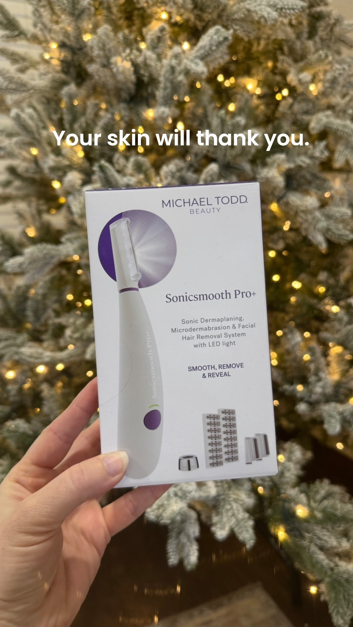 Michael Todd Beauty now 42% off The Sonicsmooth Pro+ exfoliates, removes peach fuzz + buildup, and preps your skin for better product absorption and flawless makeup.
It's quick, painless, and dermatologist-approved for at-home use. 

#LTKGiftGuide #LTKBeauty #LTKHoliday