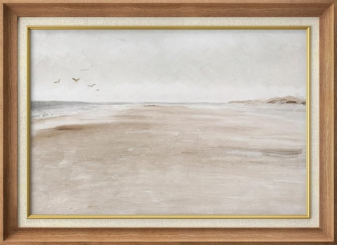 MUDECOR Premium Framed Wall Art Sandy Beach Coastal Landscape Nature Wilderness Illustrations Fin... | Amazon (US)