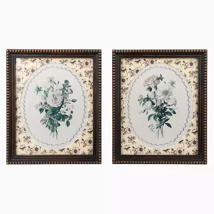 Vintage Floral Bouquet Framed Art Prints, Set of 2 | Kirklands Home | Kirklands