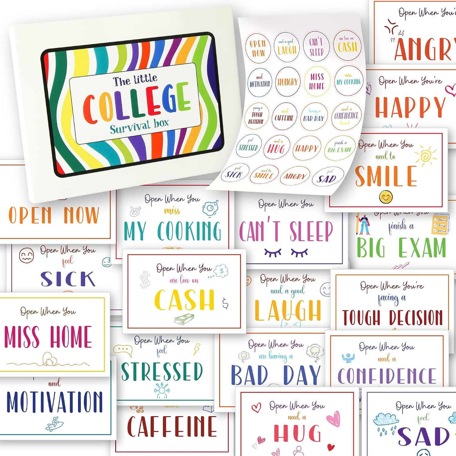 20 Open When Envelopes for College Student, Going Away To College Gifts | Amazon (US)