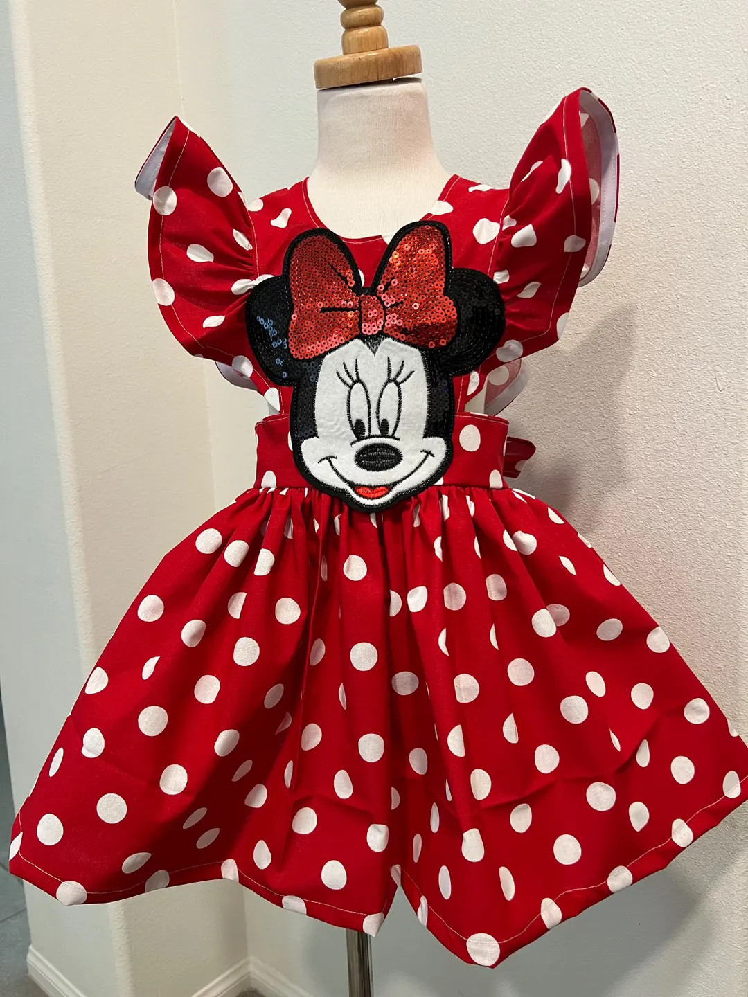Minnie Mouse Polka Dot Pinafore Dress / Disney Dress / Birthday Dress/ Custom Kids Dress - Etsy | Etsy (US)