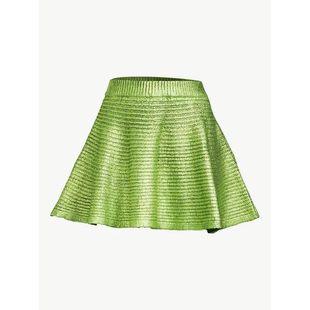 Scoop Women's Metallic Foil Mini Skirt | Walmart (US)