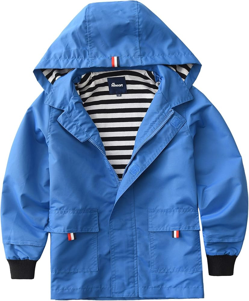 Hiheart Boys Girls Waterproof Hooded Jackets Cotton Lined Rain Jackets | Amazon (US)