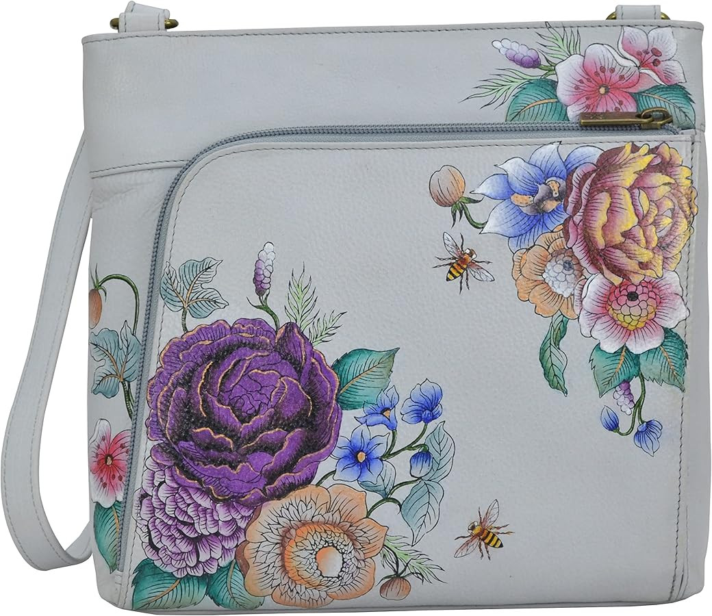 Anuschka Women's Hand-Painted  Leather Crossbody | Amazon (US)