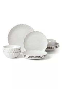 Lenox® French Perle Scallop 12-Piece Dinnerware Set | Belk