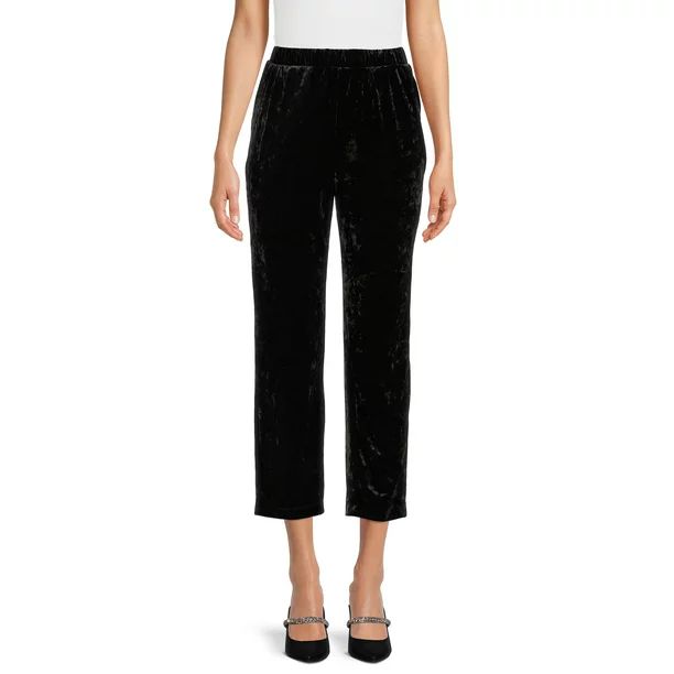 The Get Women's Velvet Pull-On Trousers - Walmart.com | Walmart (US)
