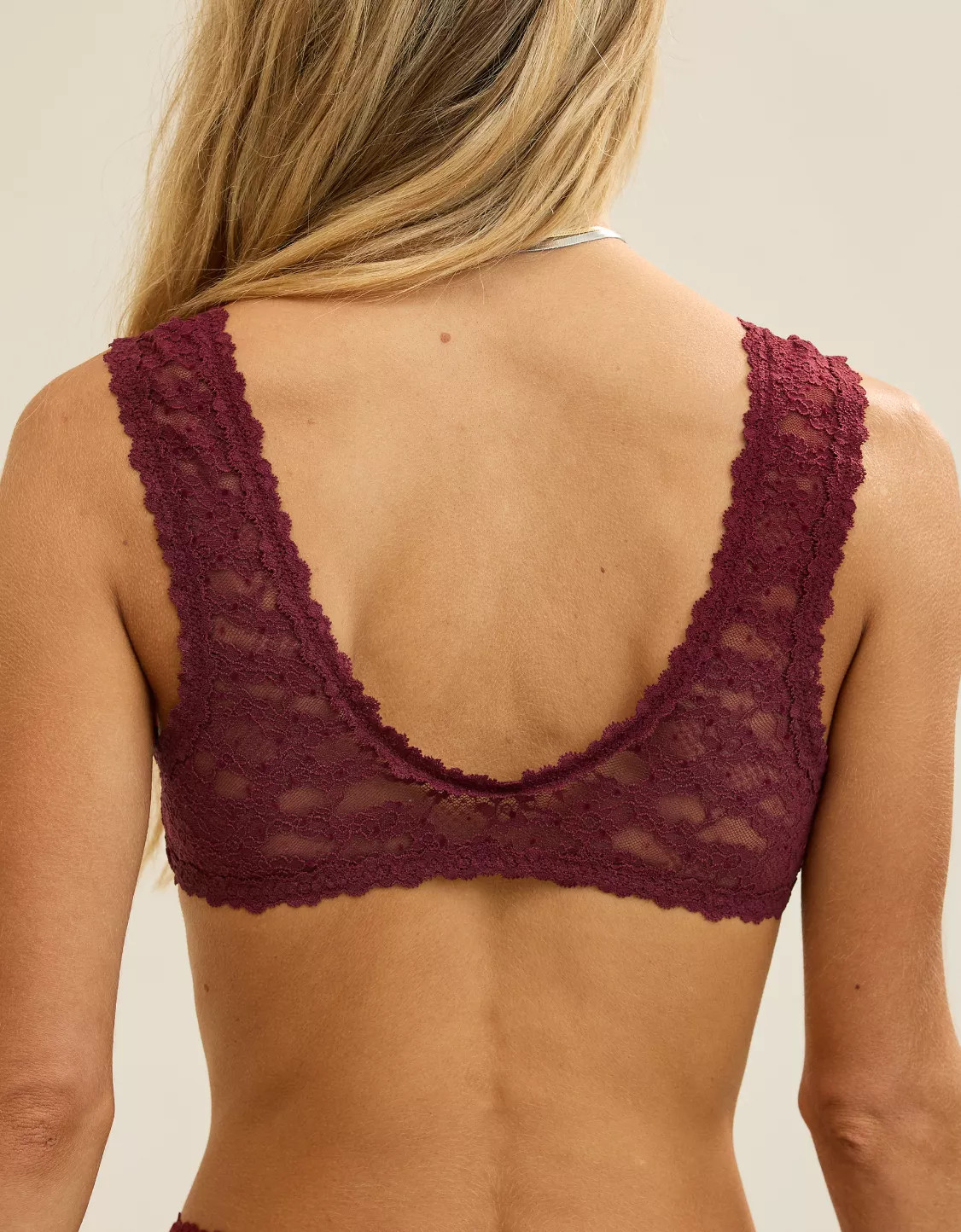 Show Off Flocked Vintage Lace Plunge Bralette | Aerie