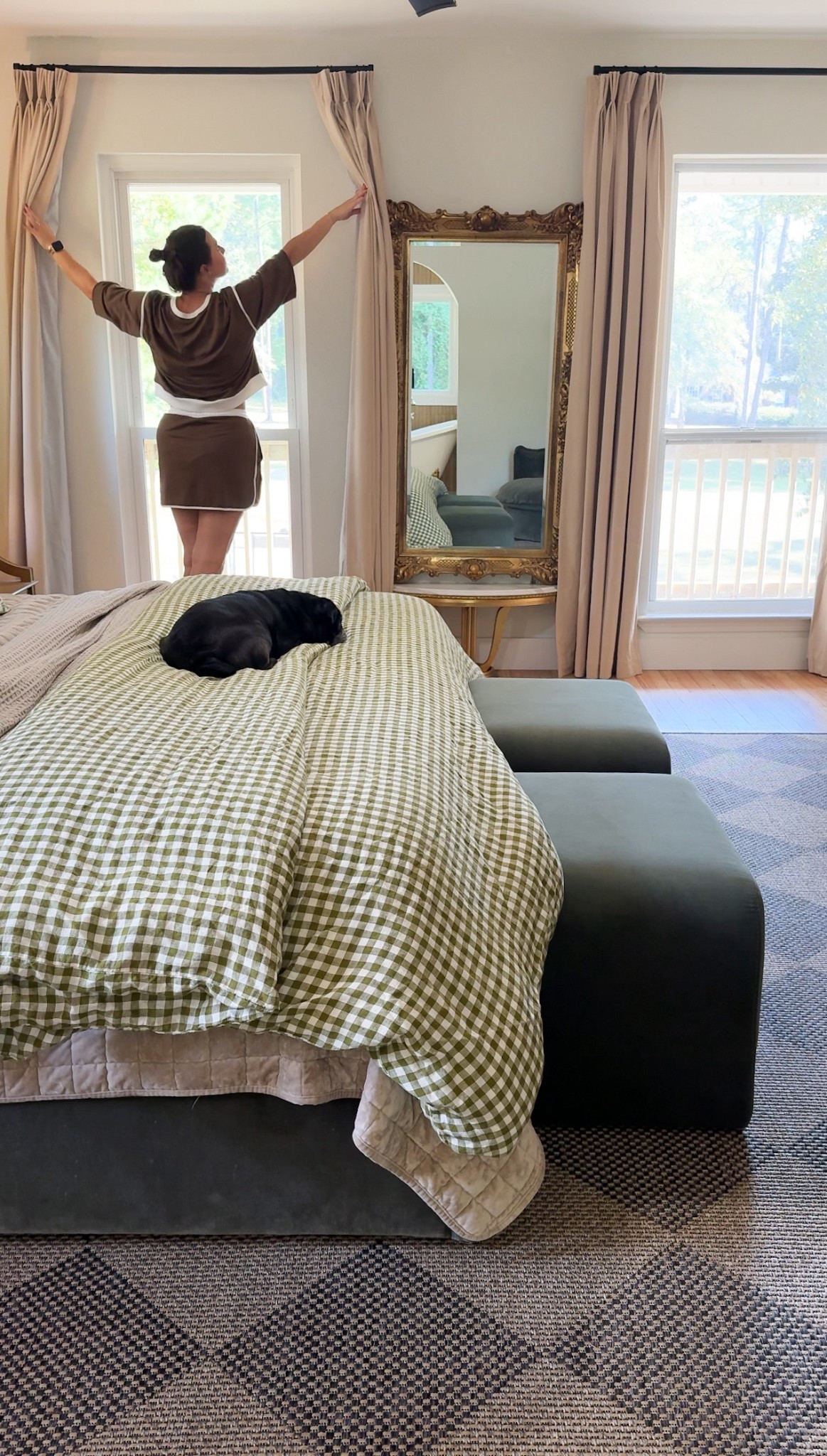 Primary bedroom bedding and curtains 

#LTKFindsUnder100 #LTKHome #LTKStyleTip