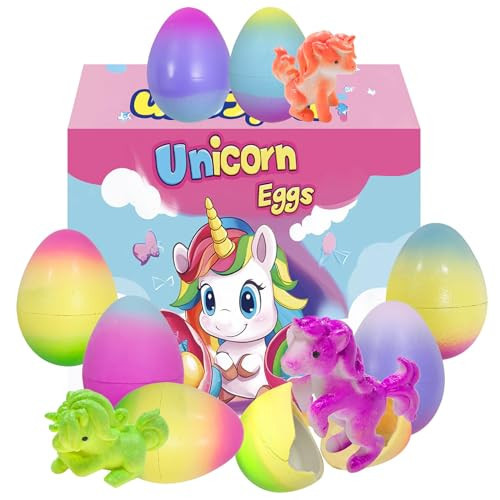 6 Pack Unicorn Hatching Surprise Eggs - Grows 600%- Easter Birthday Gifts for Kids Boys Girls Easter Basket Stuffers Eggs Fillers Party Favors | Amazon (US)