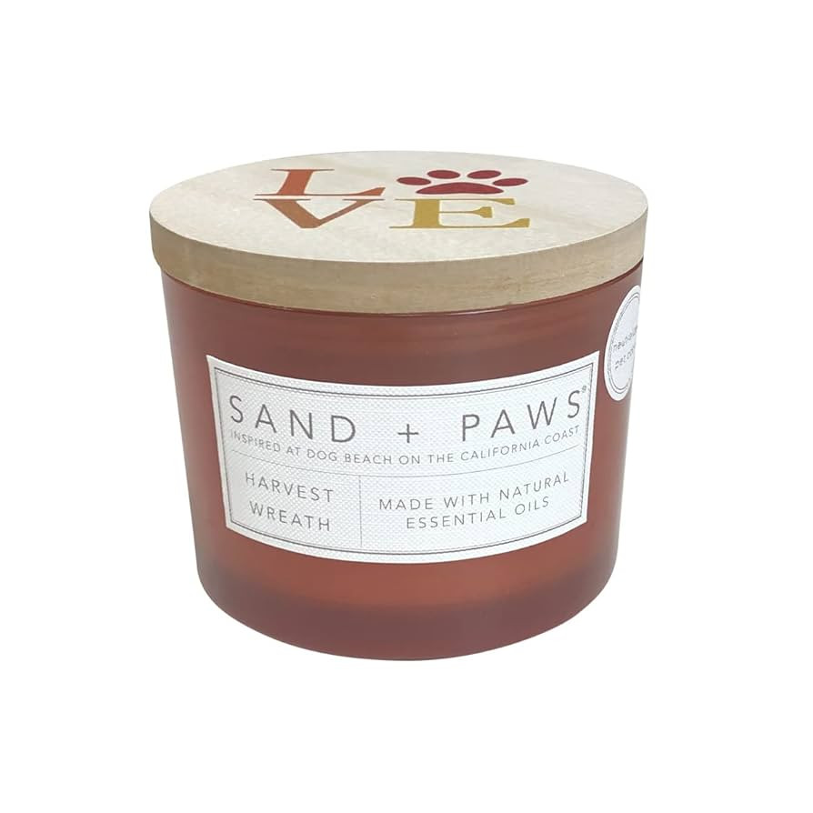 Sand + Paws Scented Candle - Harvest Wreath - Additional Scents and Sizes –Luxurious Air Freshe... | Amazon (US)
