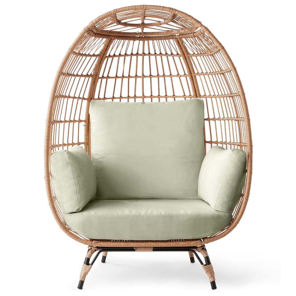 Best Choice Products Wicker Egg Chair Oversized Indoor Outdoor Patio Lounger w/ Steel Frame, 440l... | Target