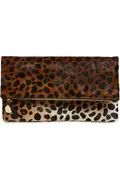 Genuine Calf Hair Leopard Print Foldover Clutch | Nordstrom