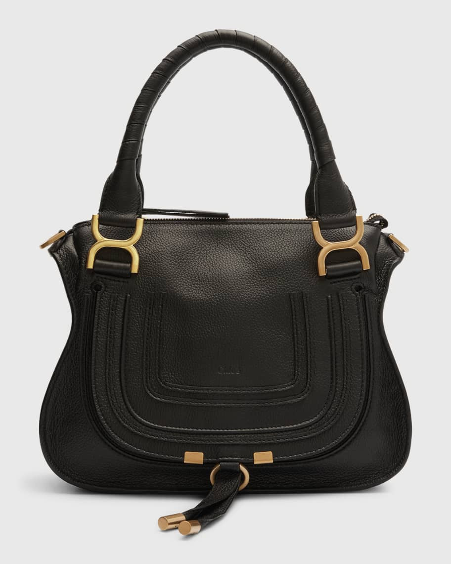 Chloe Marcie Small Satchel Bag in Grained Calfskin | Neiman Marcus
