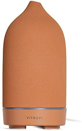 Vitruvi Stone Diffuser, Ceramic Ultrasonic Essential Oil Diffuser for Aromatherapy, Terracotta, 9... | Amazon (US)